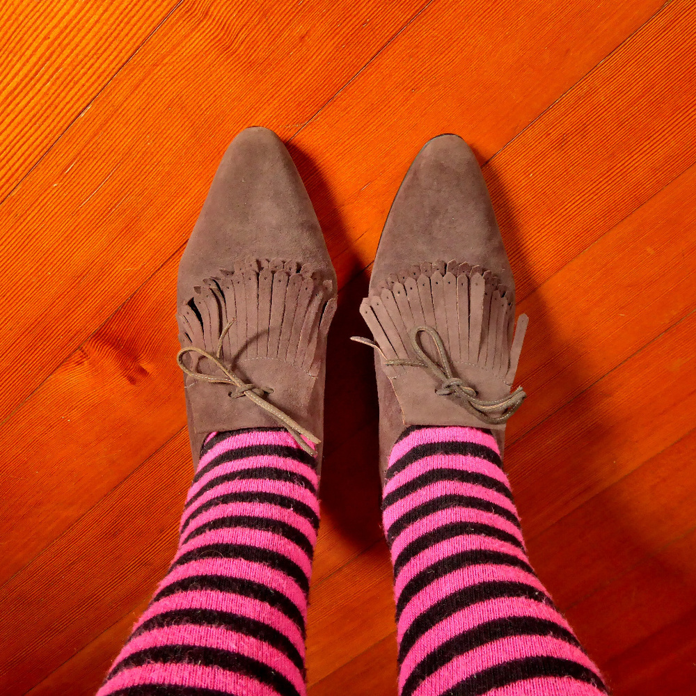 Vintage Lord & Taylor "Indian" Suede Shoes / Pumps